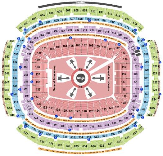 NRG Stadium Metallica Seating Chart